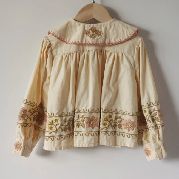 CARLOTTA EMBROIDERED BLOUSE - CASHEW image 1 of 0