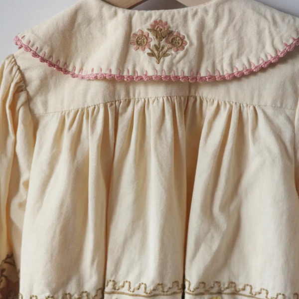 CARLOTTA EMBROIDERED BLOUSE - CASHEW image 1 of 0
