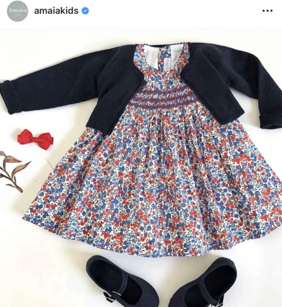經典果實碎花手工褶皺洋裝 image 1 of 0