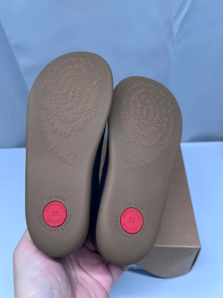 深藍色真皮手工包鞋 image 1 of 0