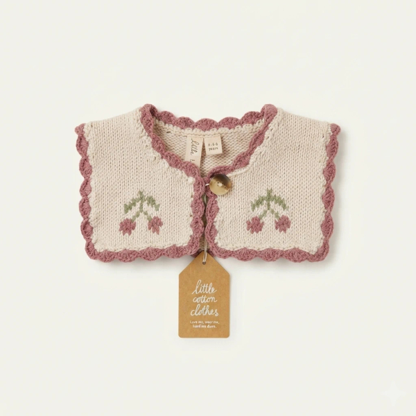 Cherry Hand-knitted Sailor Collar 4-6Y image 1 of 0