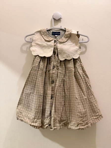 經典格紋奶油花領洋裝 image 1 of 0