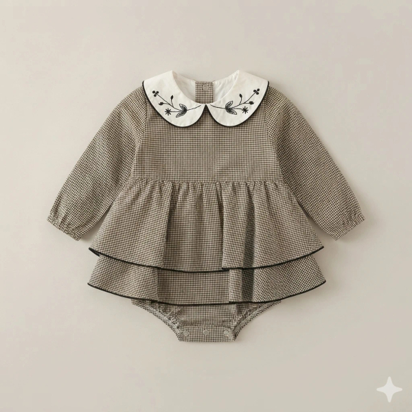 格紋包屁洋裝 image 1 of 0