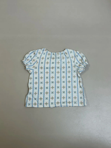 女童復古碎花刺繡翻領上衣 image 1 of 0