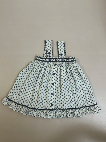 女童碎花吊帶裙附口袋 image 1 of 0