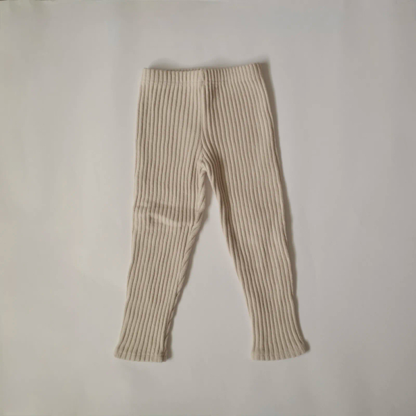 米色坑條內搭長褲 image 1 of 0