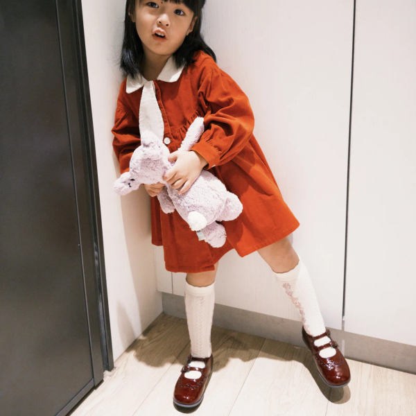 酒紅色漆皮雙扣瑪莉珍鞋 image 1 of 0