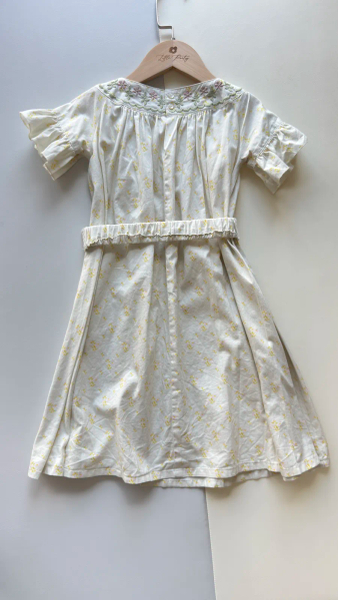 短袖刺繡領荷葉洋裝 image 1 of 0