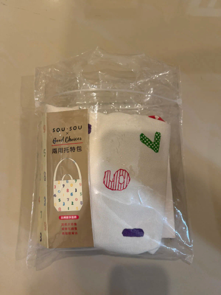SOU・SOU聯名款數字印花帆布兩用托特包 image 1 of 0