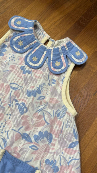 花瓣領印花無袖連身裙 image 1 of 0