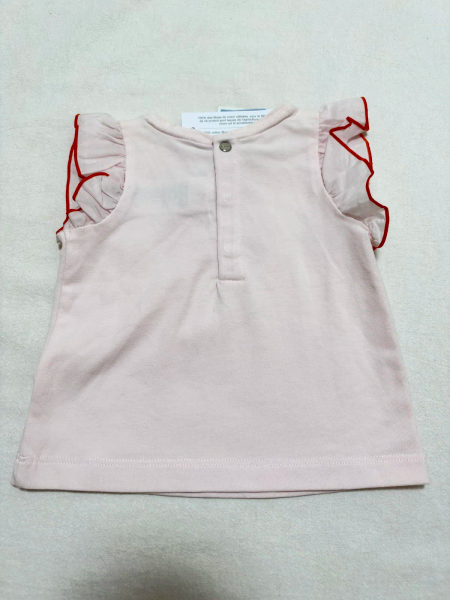 荷葉袖粉紅上衣 image 1 of 0