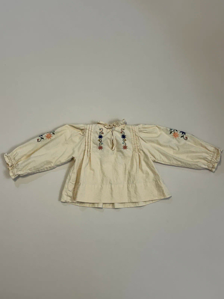 米色刺繡宮廷風長袖上衣 image 1 of 0