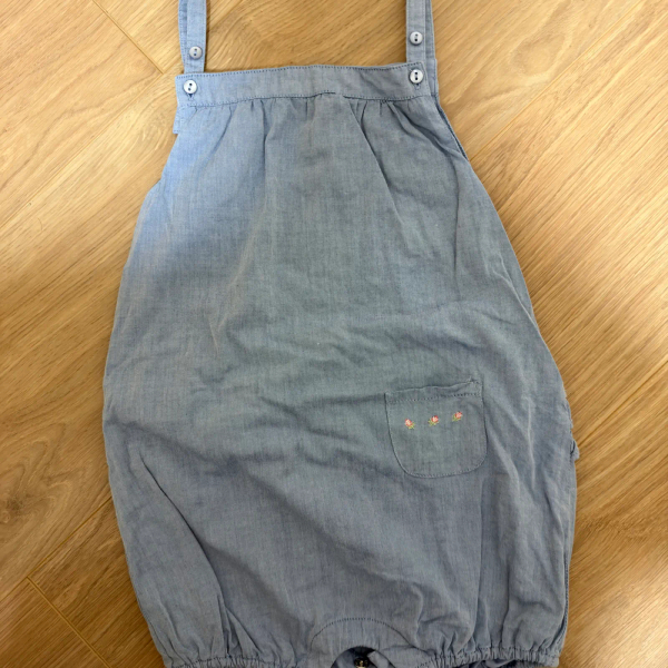 淺藍色丹寧牛仔背心吊帶褲 image 1 of 0