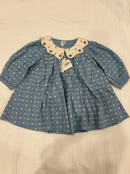 Esther Dress - Quilt Calico Blue Pebble洋裝 image 1 of 0