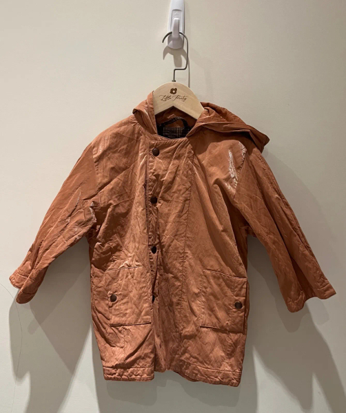 異材質乾燥玫瑰長版連帽外套 image 1 of 0