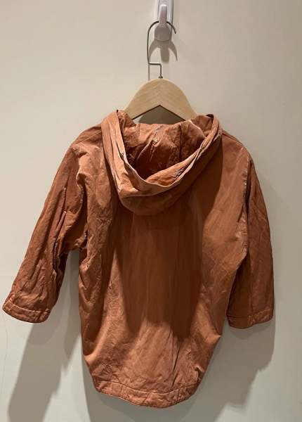 異材質乾燥玫瑰長版連帽外套 image 1 of 0
