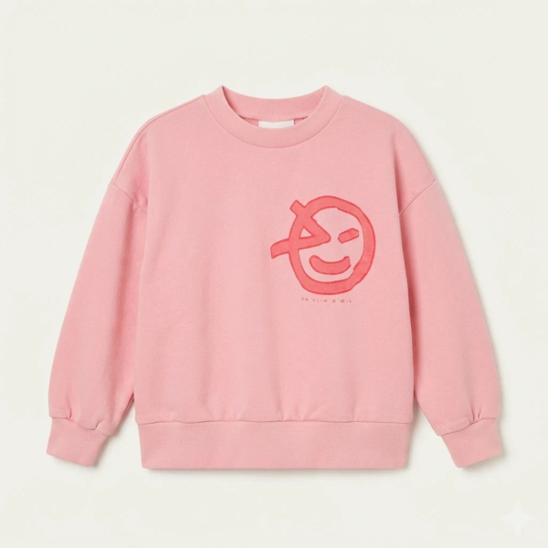 粉紅色笑臉大學T image 1 of 0