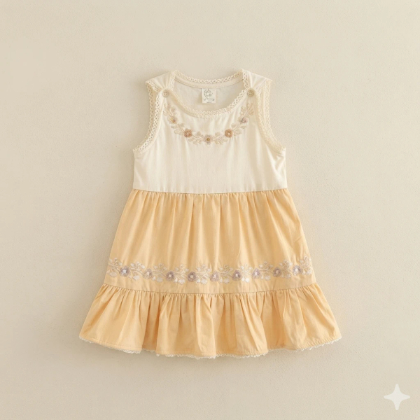  Clarita Dress - Cream/Peach Yoghurt  image 1 of 0
