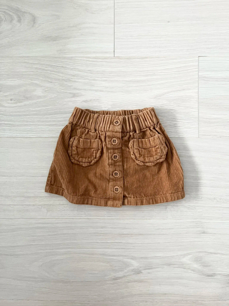 BROWN VELVET SHORT SKIRT image 1 of 0