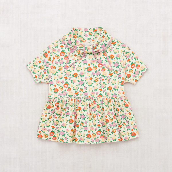 Pima Cotton Scout Peplum Top - String/Hazy Lilac Brimfield image 1 of 0