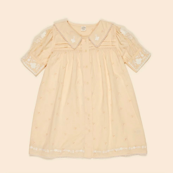Bette dress-milk broderie anglaise  image 1 of 0