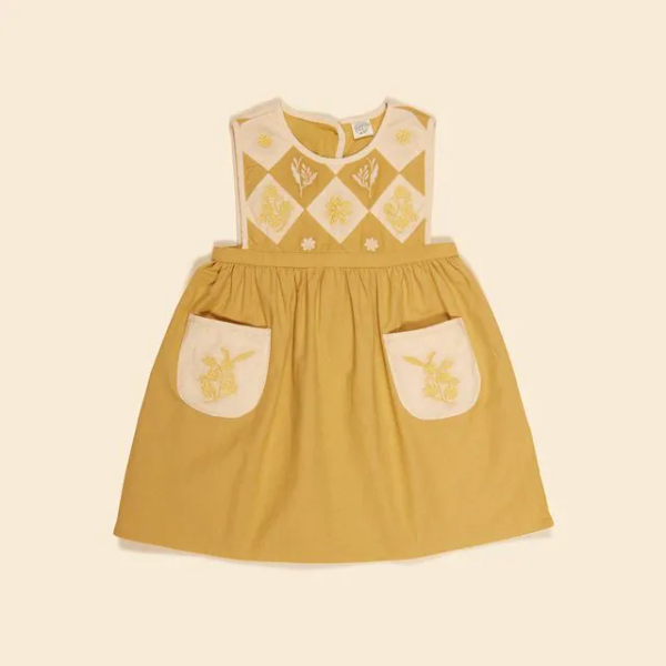 Bibi Panelled Pinafore - Honey image 1 of 0