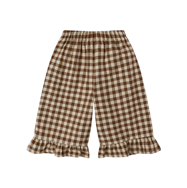 棕色格子荷葉褲 image 1 of 0