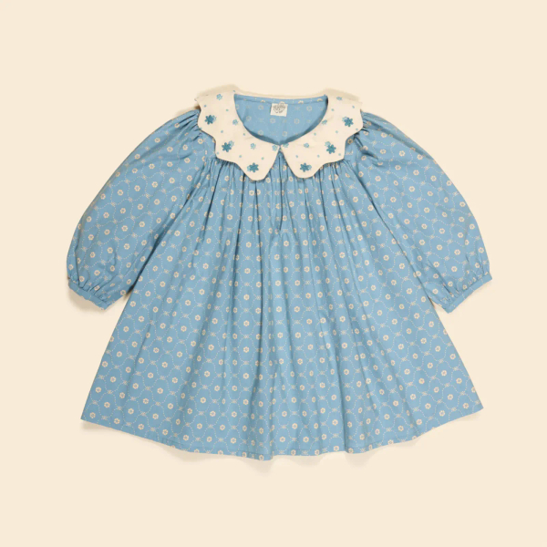 Esther Dress - Quilt Calico Blue Pebble image 1 of 0