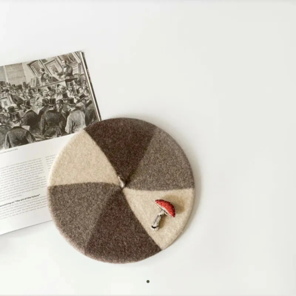 Béret Trio Camel / Chocolat / Ecru image 1 of 0