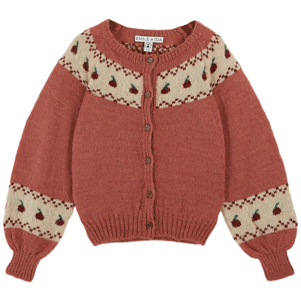 Apple Pink Jacquard Cardigan image 1 of 0