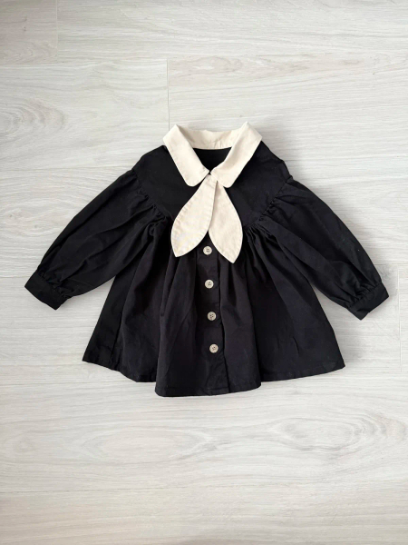 Bow tie dress - black image 1 of 0