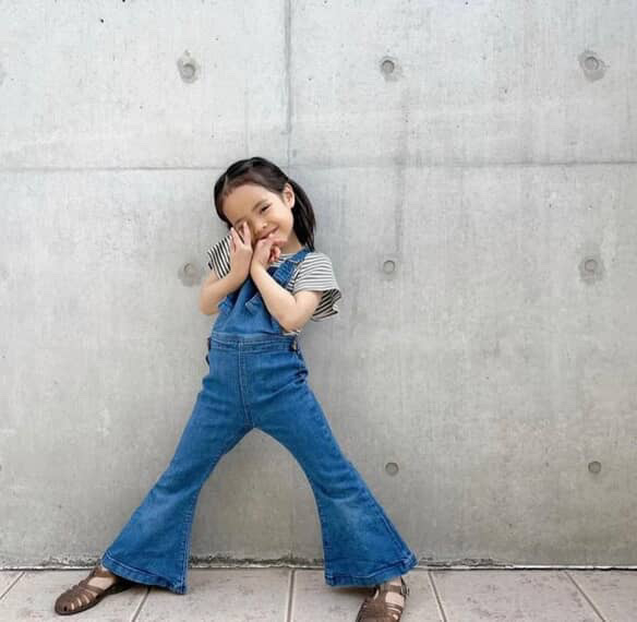 吊帶牛仔喇叭褲 image 1 of 0