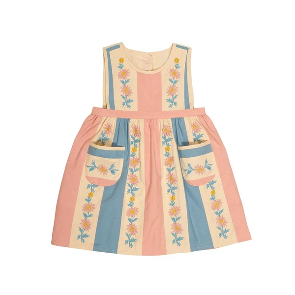 Patchwork Embroidered Bibi Pinafore - Multi image 1 of 0
