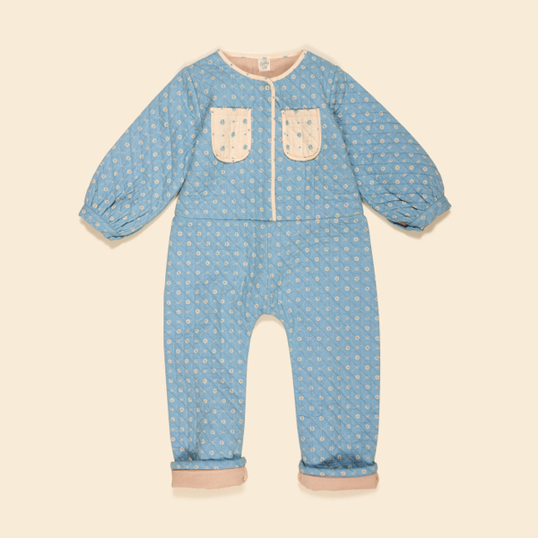 Marissa Jumpsuit - Quilt Calico Blue Pebble image 1 of 0