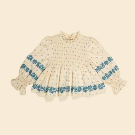 Mia top-MEADOW CALICO CASHEW image 1 of 0