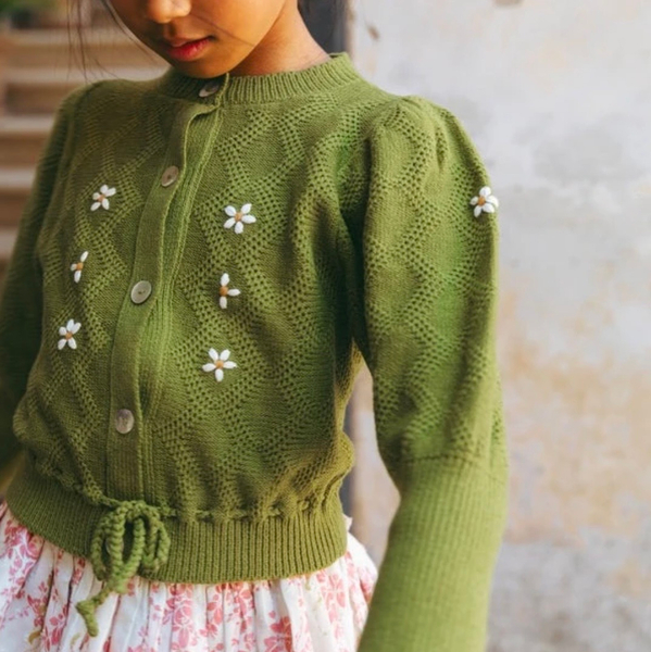LALi Moss Cardigan Olive Green And Opaline針織外套 image 1 of 0